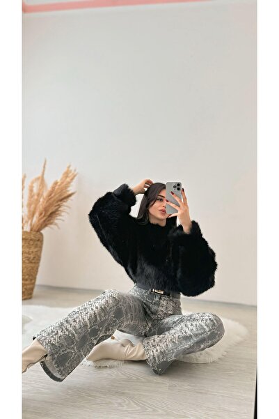 Genel Markalar Loredia Boyfit Yılan Desen Jean
