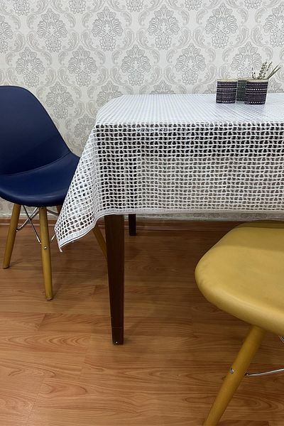 Pimula home Wicker PVC Tablecloth - Transparent Coating, Model 1032-B