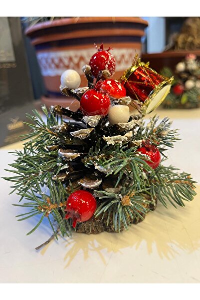 Marrone زينة عيد الميلاد - طاولة، كمين، مخروط، قطعة واحدة