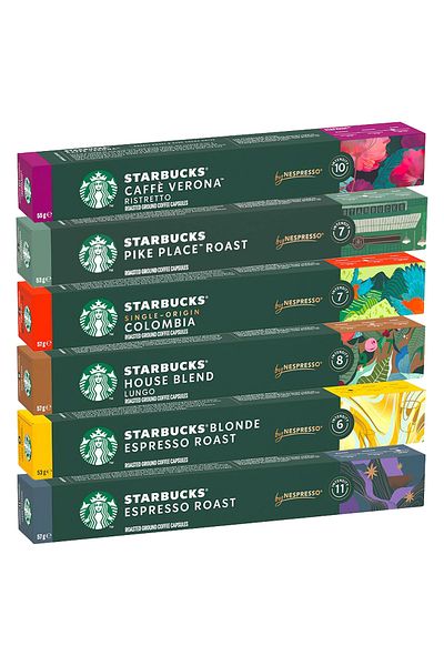 Starbucks 6 Coffee Colored Capsules Trial Set - Pack of 10
