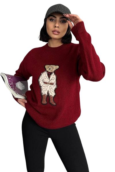 Moda Amore Pulover tricot cu ursuleț V3 006