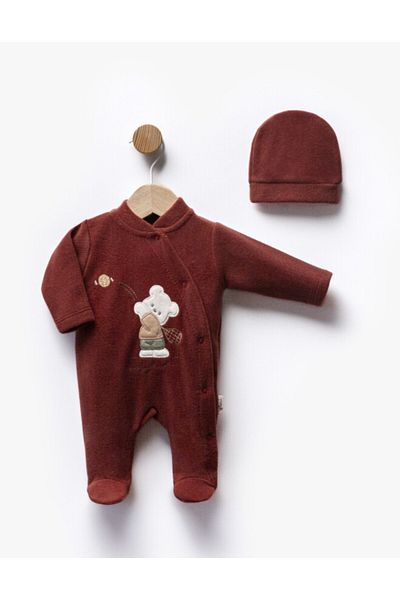 BEREKET BABY Baby Boy Romper Lace Long Sleeve Buckle Gift 3-12 Months