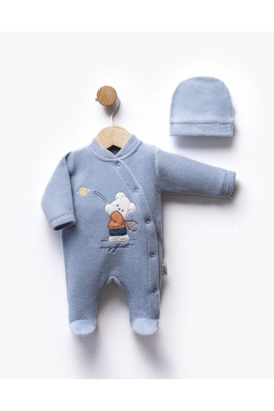 BEREKET BABY Baby Boy Romper Lace Long Sleeve Buckle Gift 3-12 Months
