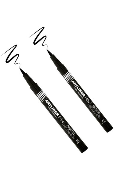 Pastel Artliner 01 Black Pen - 2 Pieces