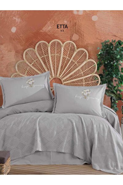 Aran Clasy Clasy Butik Çift Kişilik Nakış Detaylı Pike Takımı