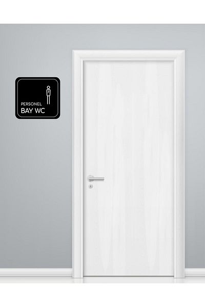 zafrakreklam Staff Bay Wc 14X15Cm Sign Plate Aluminum