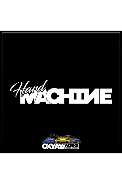 OkyayWorks ملصق آلة صلبة - أبيض