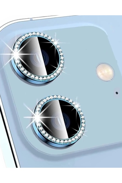 KILIF HOUSE Iphone 11 - 12 Uyumlu Parlak Taşlı Kamera Lens Koruyucu