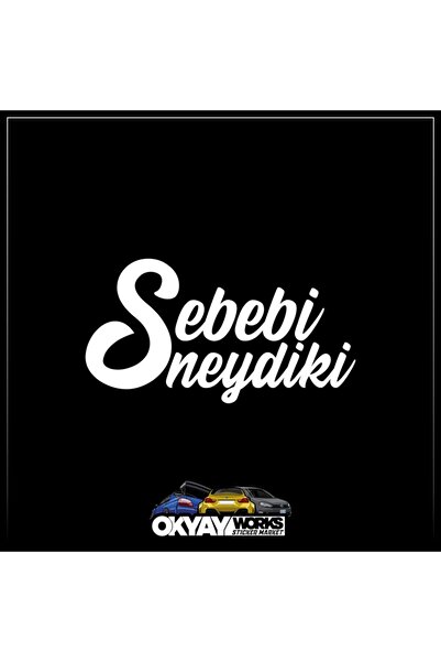 OkyayWorks ملصق نييديكي للسبب - أبيض