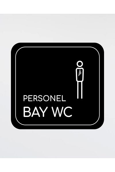 zafrakreklam Staff Bay Wc 14X15Cm Sign Plate Aluminum