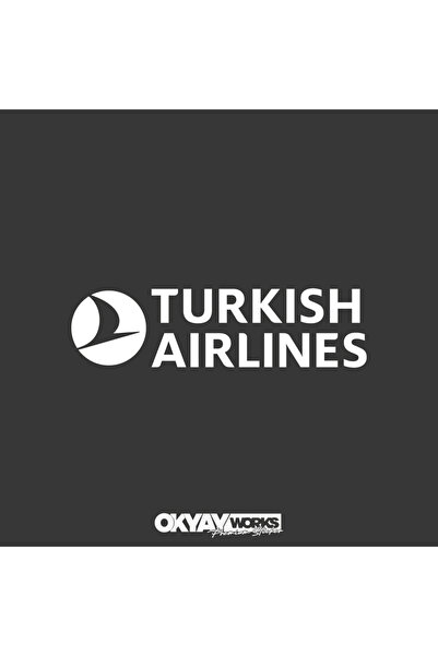 OkyayWorks ملصق الخطوط الجوية التركية - ملصق للسيارات والدراجات النارية