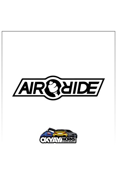 OkyayWorks ملصق Airride - ملصق أسود للسيارة والدراجة النارية