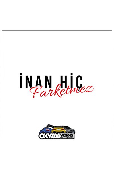 OkyayWorks ملصق إينان لا يهم أبدًا - أسود