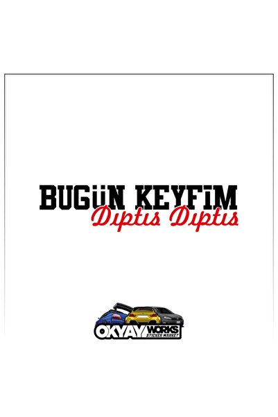 OkyayWorks ملصق أنا أتمتع اليوم - أسود