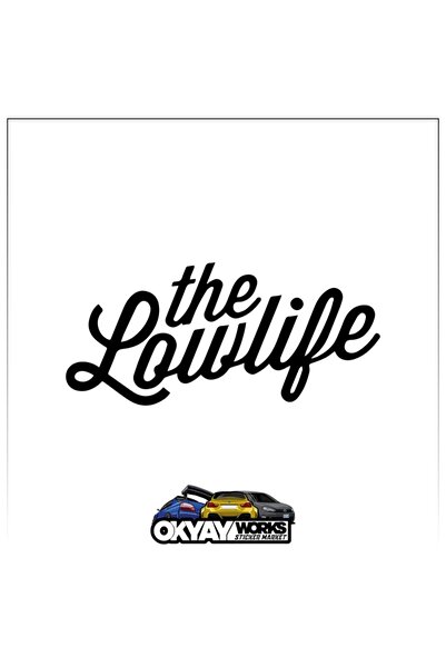 OkyayWorks ملصق The Lowlife - ملصق أسود للسيارة والدراجة النارية