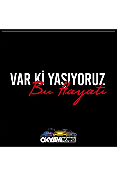 OkyayWorks Varki Sticker "We Live This Life" - White - Car-Motorcycle Sticker