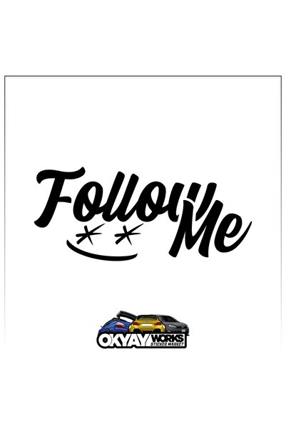 OkyayWorks ملصق اتبعني - أسود