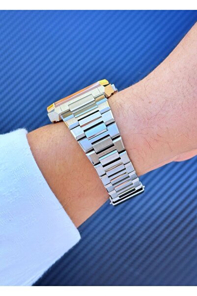 Quantum Pwg1174.530 Square Case Steel Band Men's Wrist Watch