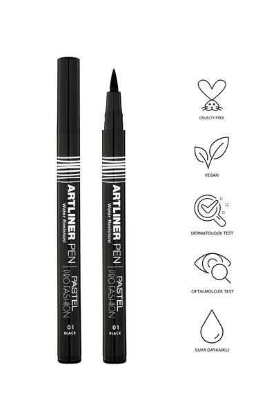 Pastel Artliner 01 Black Pen - 2 Pieces