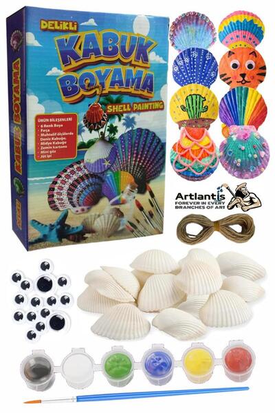 Artlantis Kabuk Boyama Seti 1 Paket Deniz Kabuğu Midye Boyama Shell Painting ...