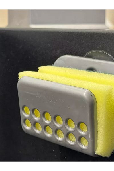 MAİN SHOP 1 Sponge Gift - Practical Suction Cup Sponge Matic Sponge Hanger and Holder