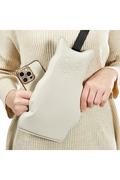 Funny Design Τσάντα ώμου Cat Design - Μπεζ
