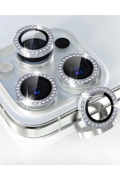 KILIF HOUSE Iphone 13 Pro - 13 Pro Max Uyumlu Parlak Taşlı Kamera Lens Koruyucu