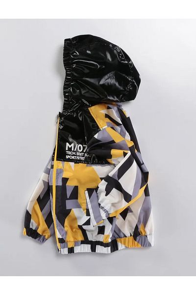 MDM Colorful Cotton Raincoat Coat for Baby Boys and Girls - Hooded and Zip-Up