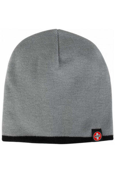 Bones Knit with Swiss Tag Beanie - Grey/Black