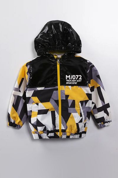MDM Colorful Cotton Raincoat Coat for Baby Boys and Girls - Hooded and Zip-Up