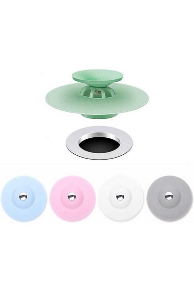 MAİN SHOP 1 Piece Sink and Bathtub Stopper Strainer Silicone Sink Drain Stopper 1 Piece M-1490