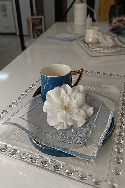 CAMİNHO DA LUA Reca Model 6 Bucuri Cocktail Servetel Cafea Prezentare Servetel Coaster Decorativ De Lux Prezentare Mare