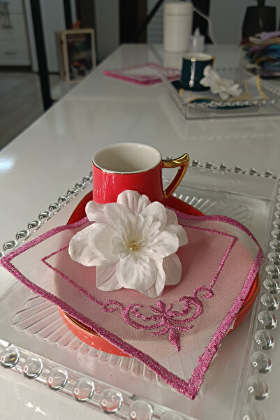 CAMİNHO DA LUA ريكا نموذج 6 قطع منديل كوكتيل القهوة عرض منديل كوستر فاخر ديكور عرض كبير