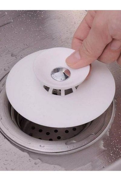 MAİN SHOP 1Pc Touch Sink Stopper Silicone Sink Drain Stopper Stepped Sink Stopper M-1490