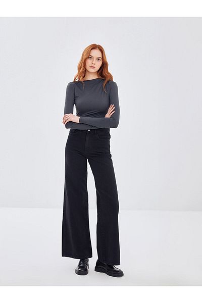LC Waikiki Pantaloni de jeans pentru femei Lcwk Wideleg