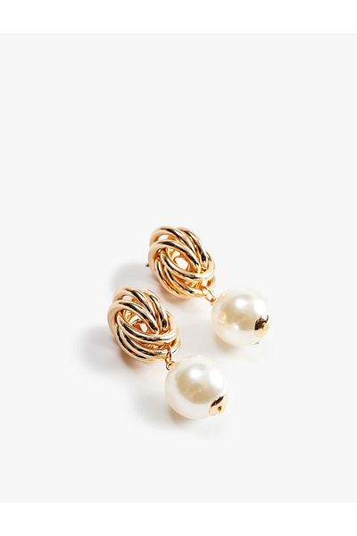 Koton Pearl Earring - Dangle Steel