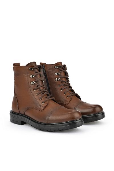 Ziya , Men's Genuine Leather Boots 1431040 Zk1800 Tan