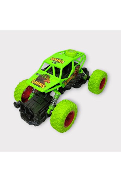 Generic Brand Pull and Drop Cross Buggy Car 14 cm - Green - 1 Pc
