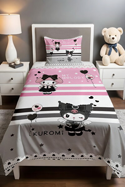 EVPANYA Striped My Melody and Kuromi Patterned Single Baby Child Pique Set