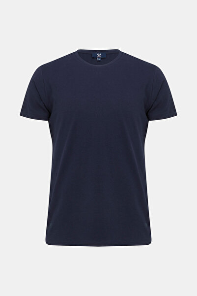 W Collection Navy Blue Crew Neck T-Shirt