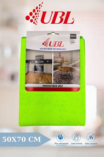 UBL Mikrofiber Temizlik Bezi Yeşil Renk (1 Adet) 50X70