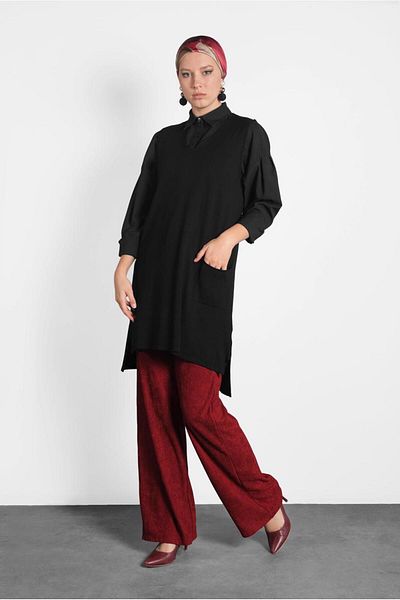 Alvina V-Neck Knitting Sueveter 40071