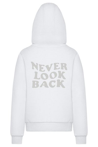Mister Tee Never Look Back Ladies Fluffy Hoody