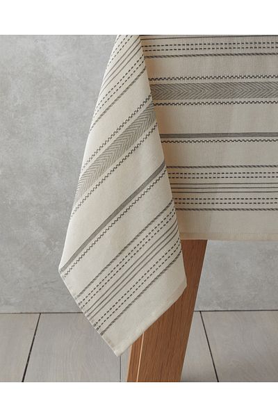 English Home Fata de masa din bumbac Boundaries 140x200 cm Crem - Verde
