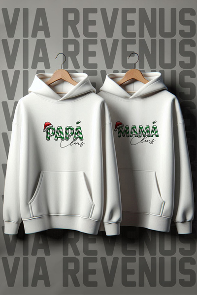 Vordevia Papa i Mama Klaus Štampano Kombinacija za ljubitelje Novogodišnji po...