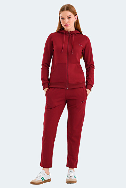 Slazenger RID IN Kadın  Bordo Eşofman Takımı