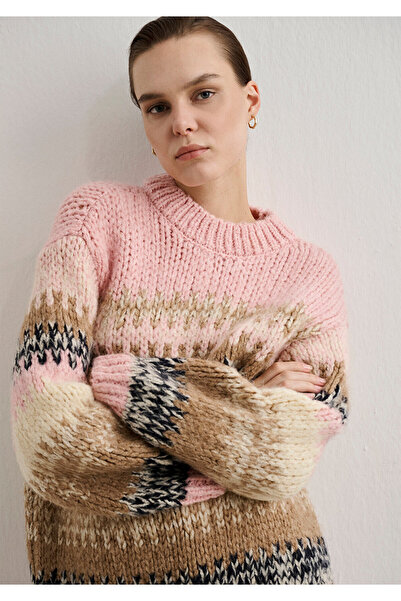 Mavi Crew Neck Pink Sweater Oversize / Wide Cut 1710583 -71009