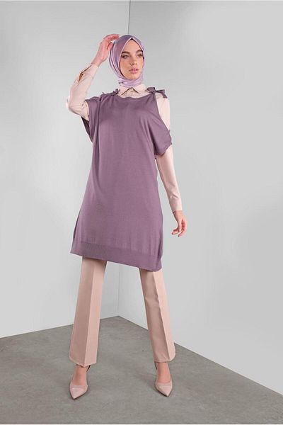 Alvina Lace-Up Kit Sweater 41038