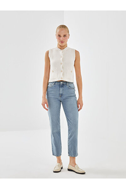 LC Waikiki Lcwk Crew Neck Textured Women's Knitwear Vest