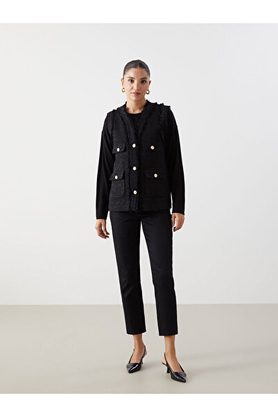 LC Waikiki LCWK V Yaka Parlak Görünümlü Kadın Yelek